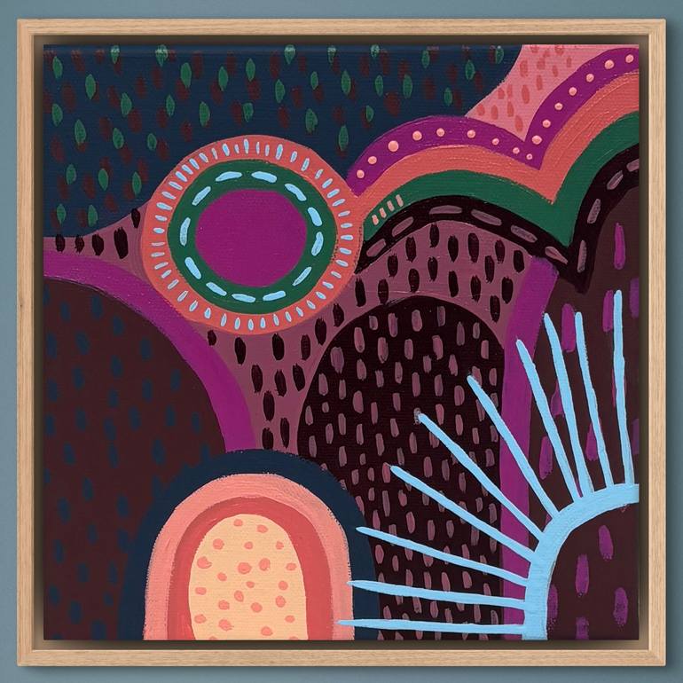 Original Art Deco Abstract Painting by Helen Joy Newman