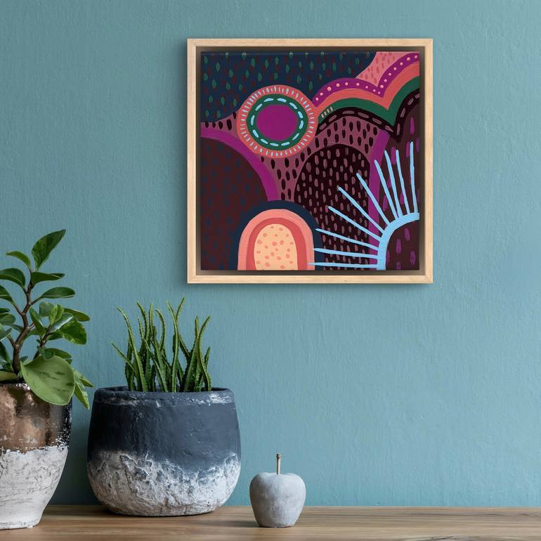 Original Art Deco Abstract Painting by Helen Joy Newman