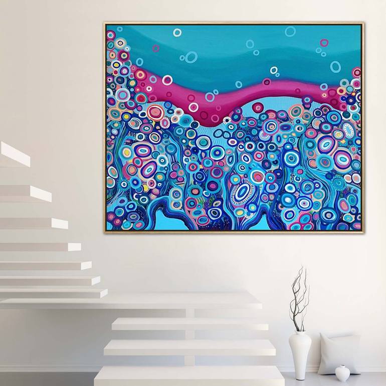 Original Abstract Seascape Painting by Helen Joy Newman