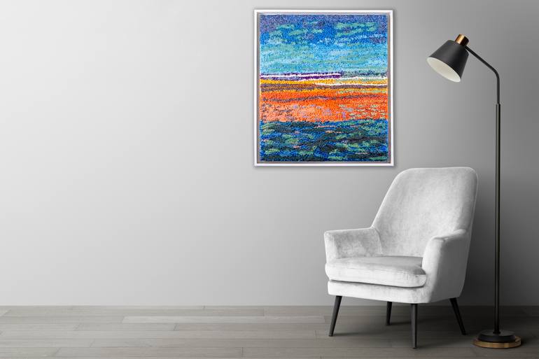 Original Abstract Landscape Mixed Media by Boladale Ige