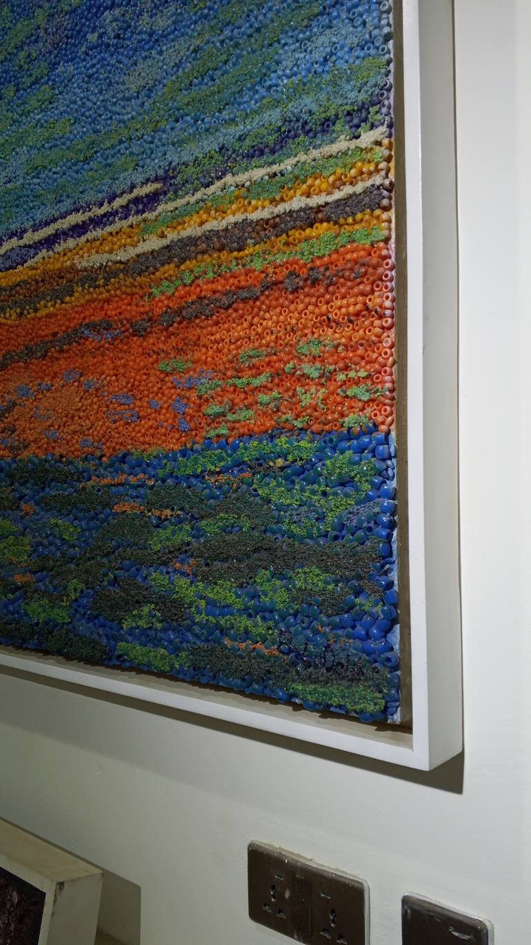 Original Abstract Landscape Mixed Media by Boladale Ige