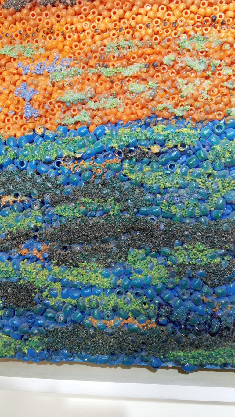 Original Abstract Landscape Mixed Media by Boladale Ige