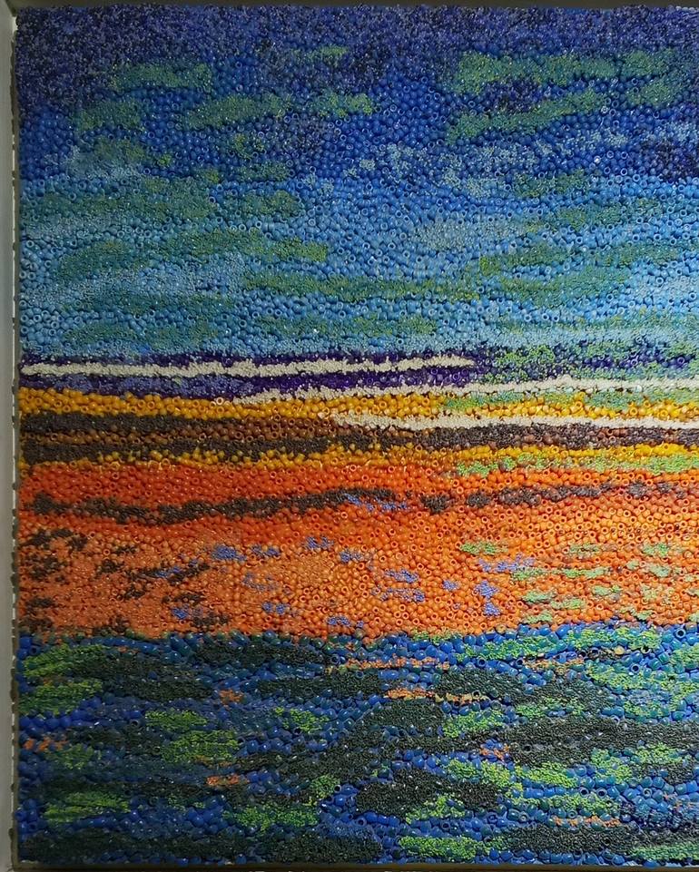 Original Abstract Landscape Mixed Media by Boladale Ige