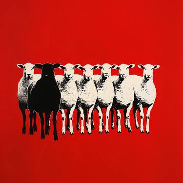 Original Color Field Painting Animal Mixed Media by Lesedi Ramushu