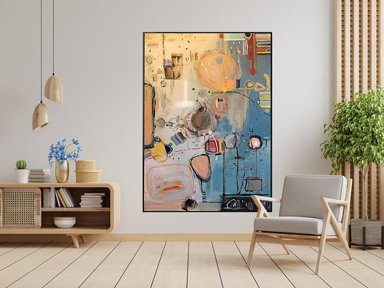 Original Art Deco Abstract Painting by İlayda Uçar