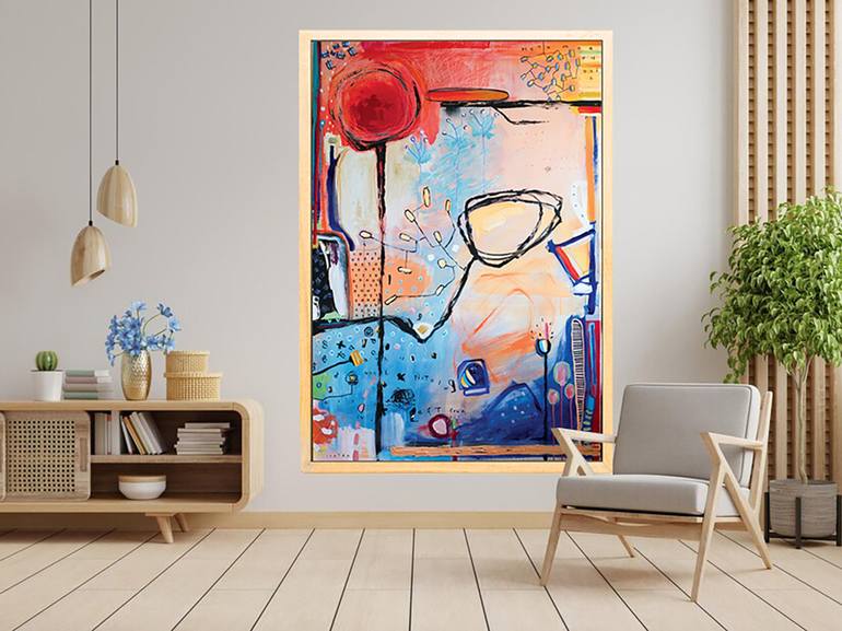 Original Art Deco Abstract Painting by İlayda Uçar
