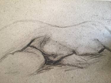 Original Figurative Erotic Drawing by Elizabeth Hefty-Khoury