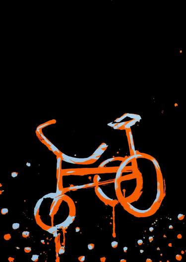 Original Abstract Bike Printmaking by Alexander Johnson