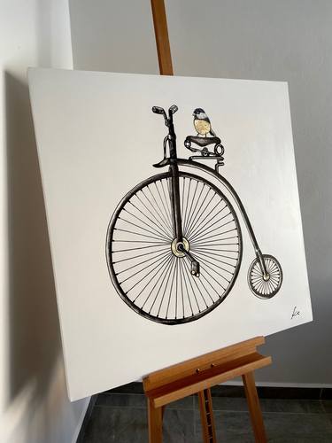 Original Pop Art Bicycle Paintings by Karina S Art