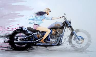 Print of Motorbike Paintings by Oleh Lavrii