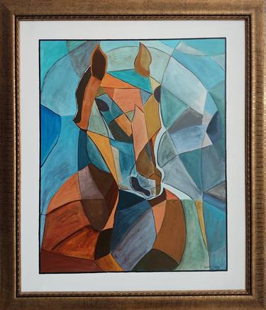Original Cubism Horse Paintings by Ayesha Wagley