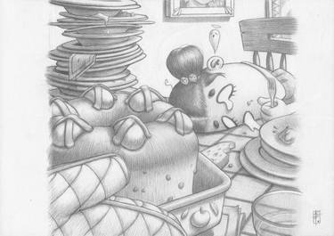 Original Illustration Cartoon Drawing by Samuele Franceschi