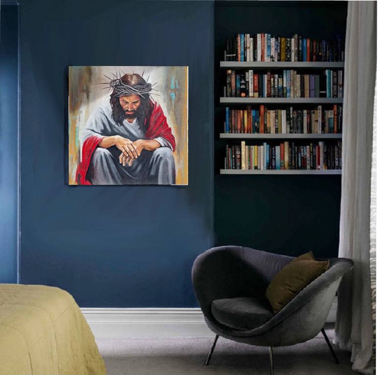 Original Figurative Religion Painting by Vicca Art