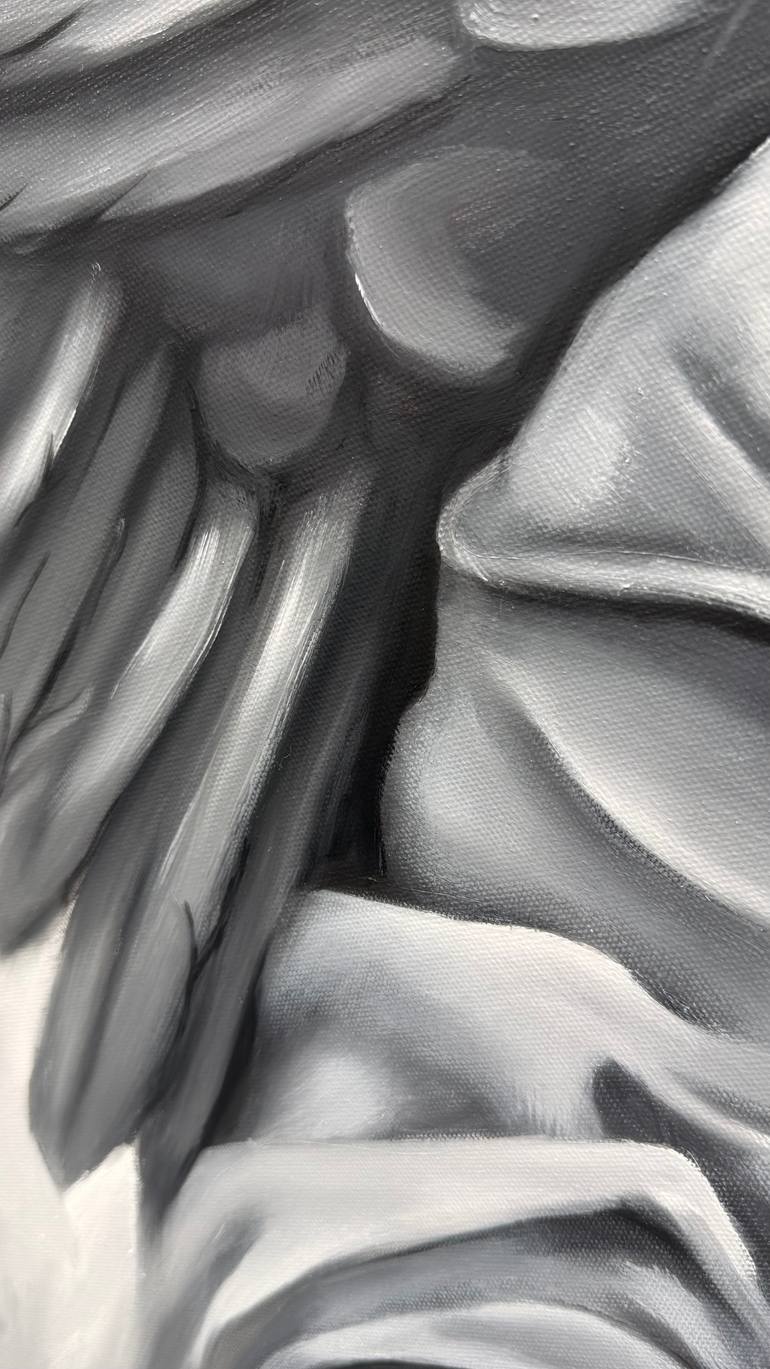 Original Black & White Religion Painting by Vicca Art