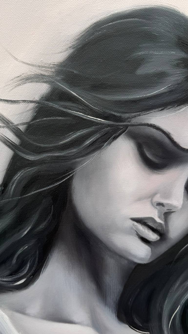 Original Black & White Religion Painting by Vicca Art