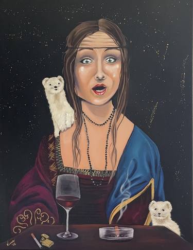 Lady with weasels thumb