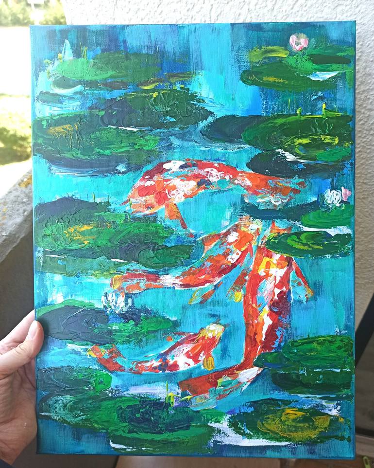Original Fish Painting by Katja Artsy