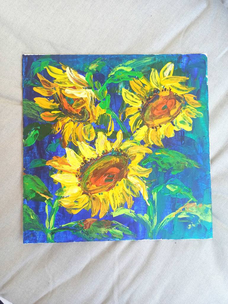 Original Impressionism Floral Painting by Katja Artsy