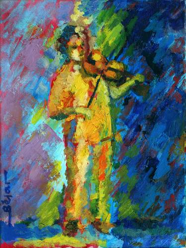 Print of Figurative Music Paintings by Hector Bejar