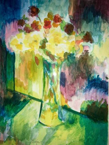 Print of Impressionism Floral Paintings by Hector Bejar
