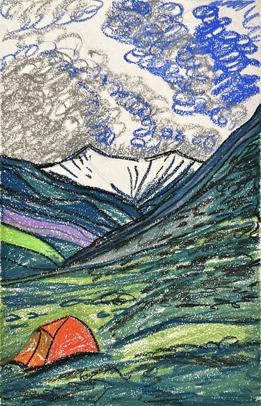 Print of Landscape Drawings by Khanim Aziz