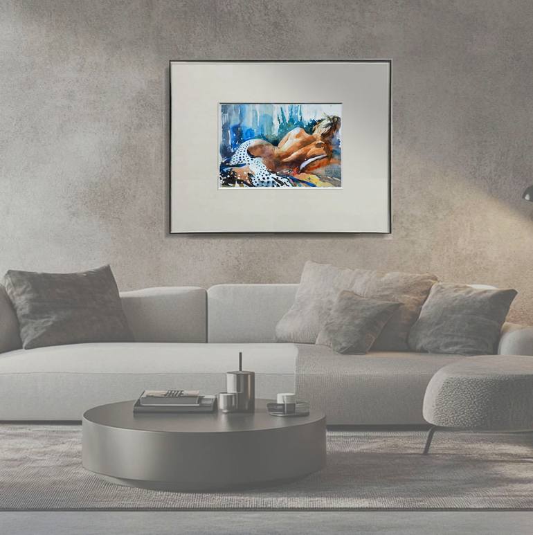 Original Realism Nude Painting by Oleksandr Desiatnychuk
