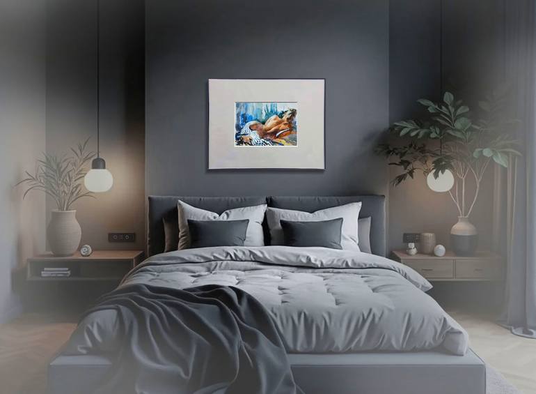 Original Realism Nude Painting by Oleksandr Desiatnychuk