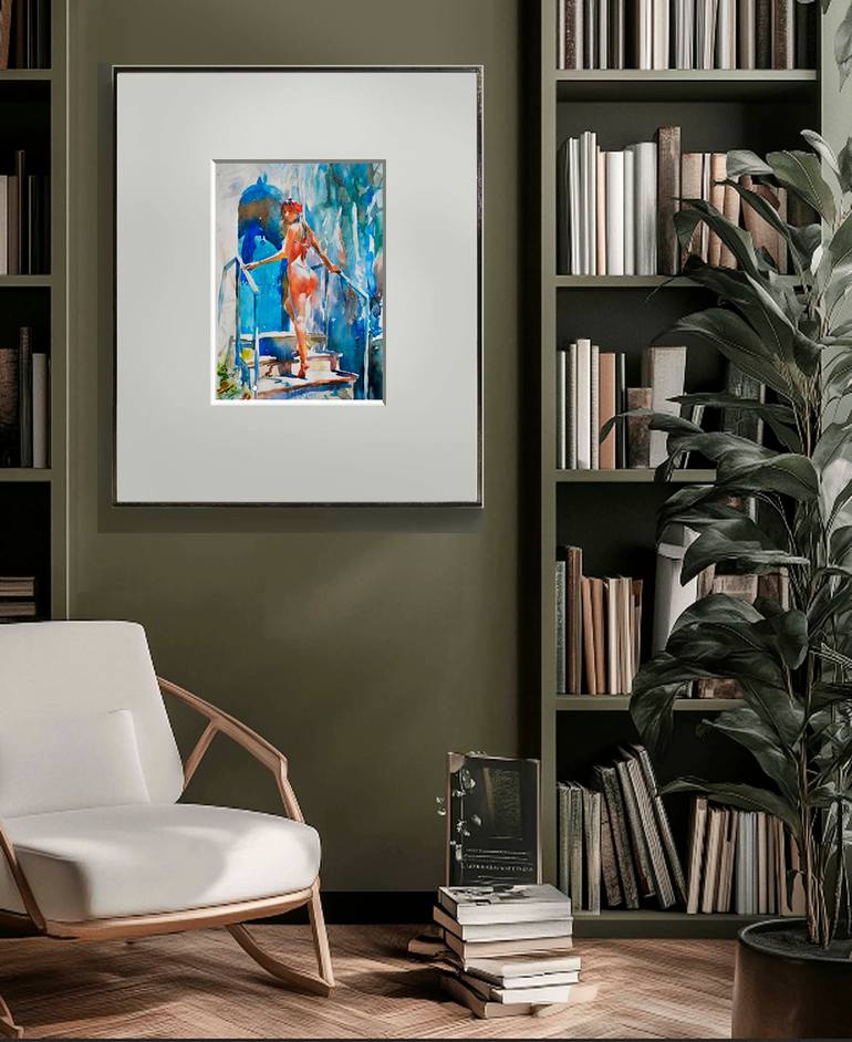 Original Contemporary Nude Painting by Oleksandr Desiatnychuk