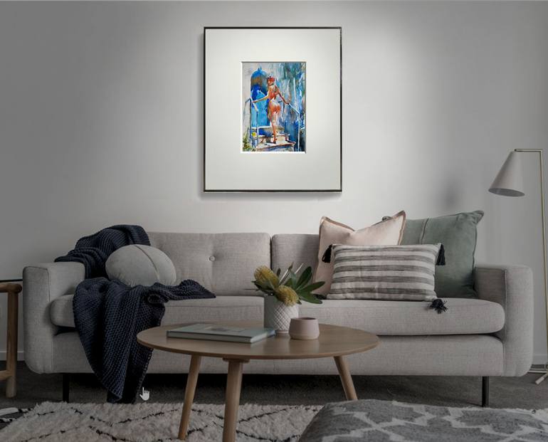 Original Contemporary Nude Painting by Oleksandr Desiatnychuk