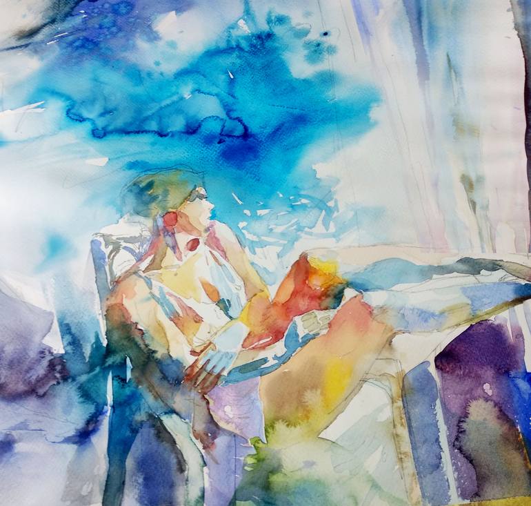 Original Realism Nude Painting by Oleksandr Desiatnychuk
