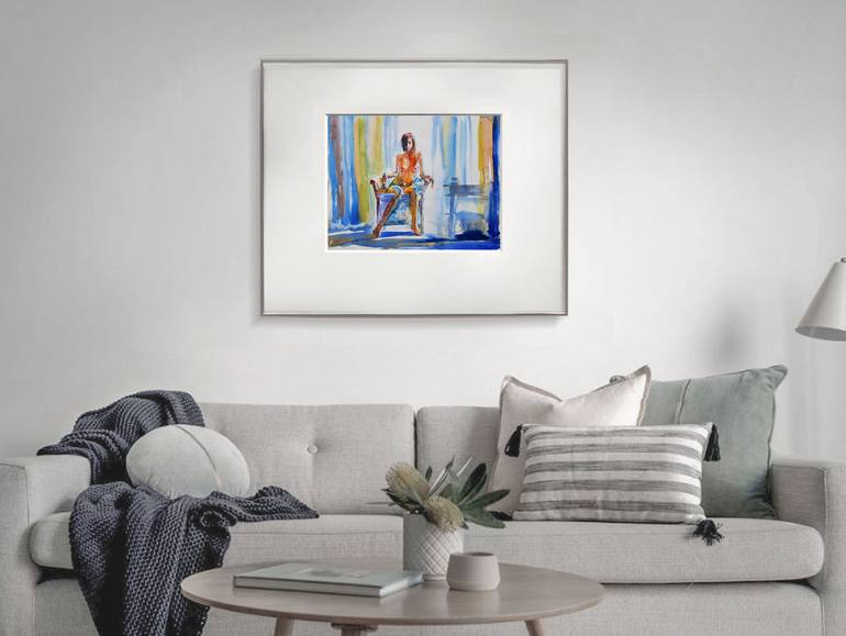 Original Impressionism Nude Painting by Oleksandr Desiatnychuk