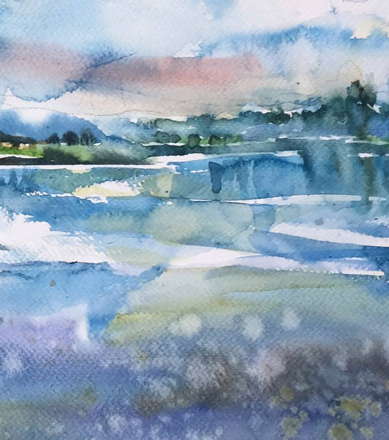 Original Illustration Landscape Painting by Oleksandr Desiatnychuk