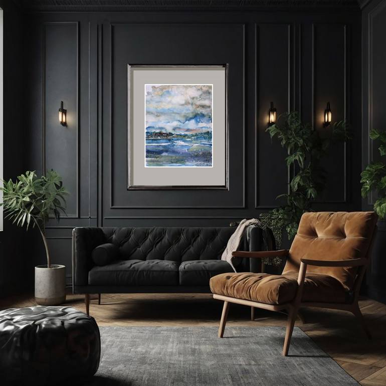 Original Illustration Landscape Painting by Oleksandr Desiatnychuk