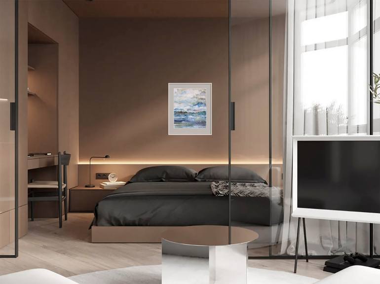 Original Illustration Landscape Painting by Oleksandr Desiatnychuk