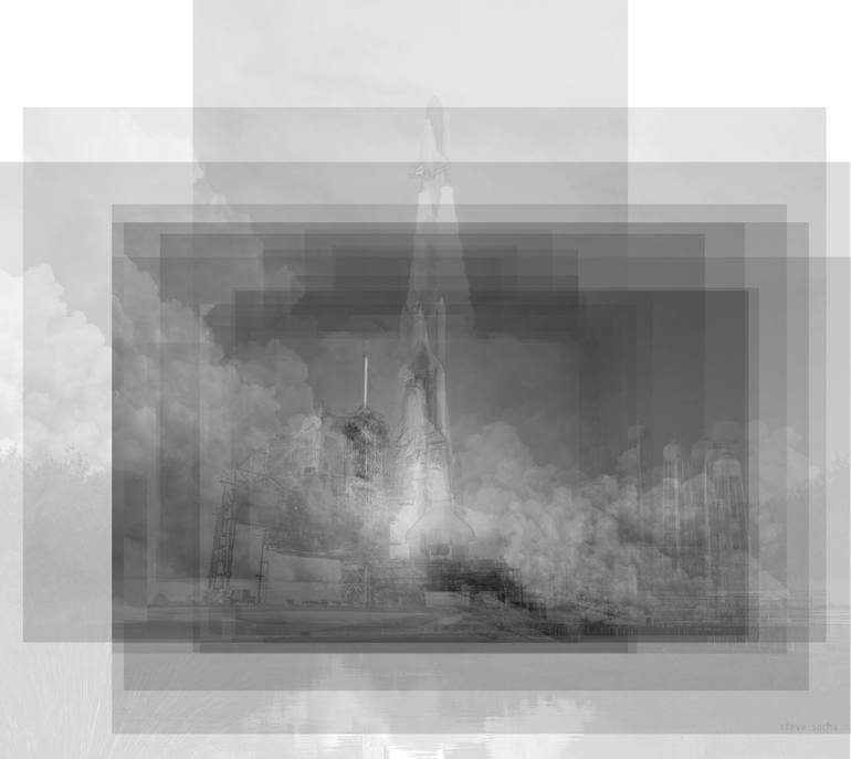 Space Shuttle Launch Overlay Photography by Steve Socha | Saatchi Art