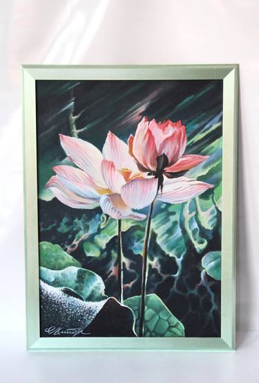 Original Fine Art Floral Paintings by Oleksandra Halchenko