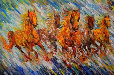 Original Abstract Animal Paintings by Viola Painting