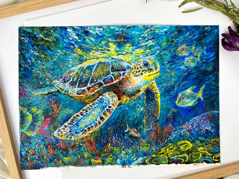 Original Abstract Animal Painting by Viola Khue