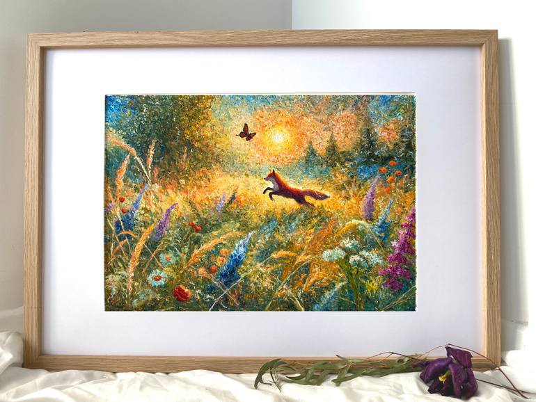 Original Abstract Animal Painting by Viola Khue