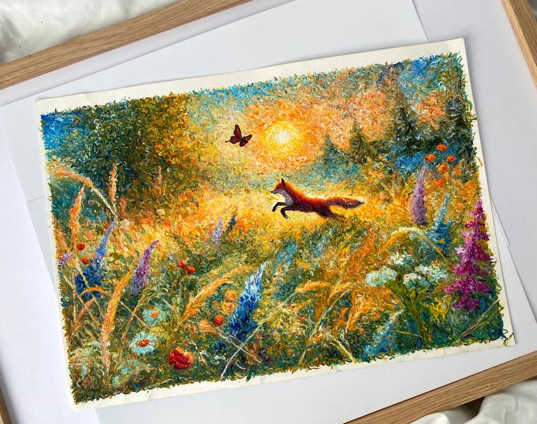 Original Abstract Animal Painting by Viola Khue