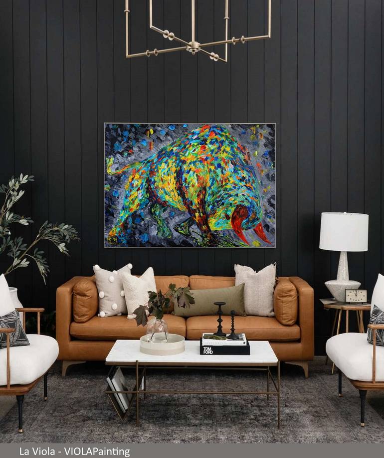 Original Art Deco Abstract Painting by Viola Painting
