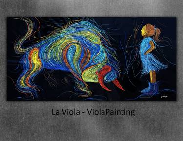 Original Art Deco Abstract Paintings by Viola Painting