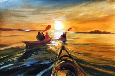 Original Impressionism Boat Paintings by Cain Pinto