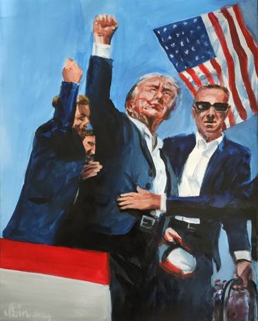 Original Realism Politics Paintings by Cain Pinto