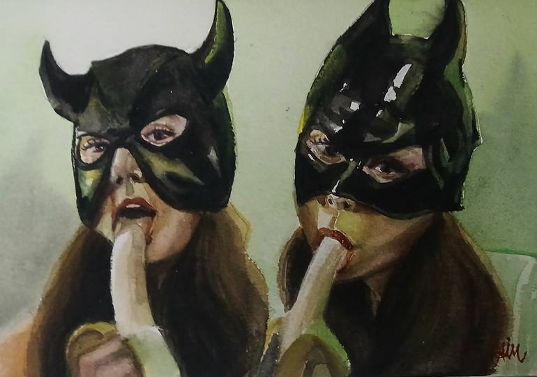 Print of Contemporary Women Paintings by Cain Pinto
