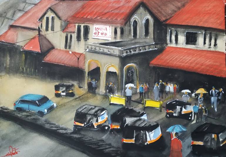 Original Contemporary Architecture Painting by Cain Pinto