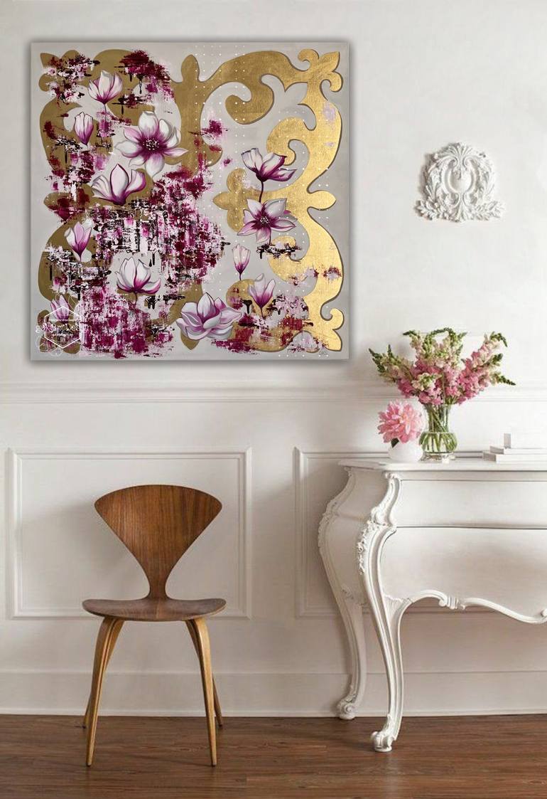 Original Floral Painting by Karin Sarfati