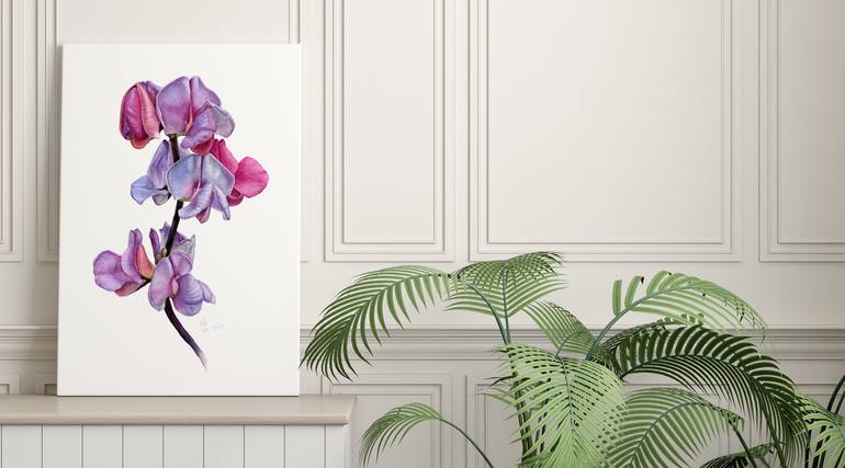 Original botanical illustration Floral Painting by Alex Vainova