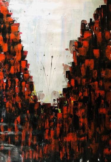 Original Abstract Expressionism Abstract Paintings by Nabila Mukhtar