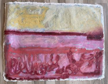 mantra series, oil bar on handmade paper, 2006, 36x24 inches thumb
